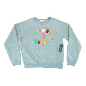 NWT Love & Dazed Merry‎ N Bright In Colors Women’s Sweatshirt Grey Size XL